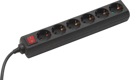 Meister Stekkerdoos 6V Schakel 140Cm Zw - WU7430520