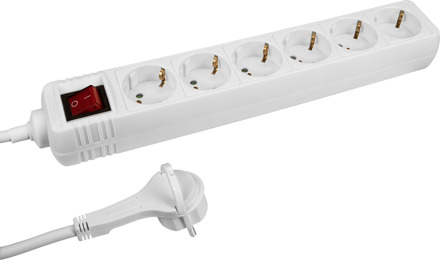 Meister Stekkerdoos 6V Schakel Vlak 2M Wi W - WU7430700