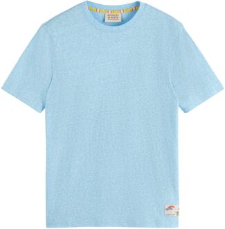 Melange Label Shirt Heren blauw