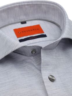 Melange Overhemd Grijs - 38,39,40,41,42,43