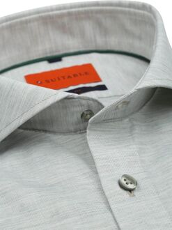 Melange Overhemd Lichtgroen - 39,40,41,42