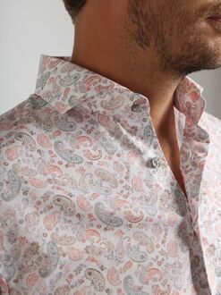 Melange Overhemd Paisley Multicolour - 38,39,40,41,42,43