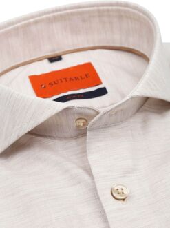 Melange Overhemd Sand Beige - 39,40,41,42