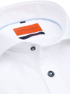 Melange Overhemd Wit - 38,39,40,41,42,43