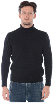 Melbourne Sweater Pullover Daniele Alessandrini , Black , Heren - M