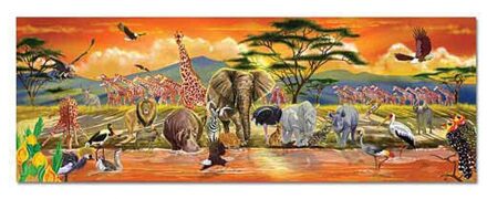 Melissa & Doug Grote vloerpuzzel 100 stukjes safari thema