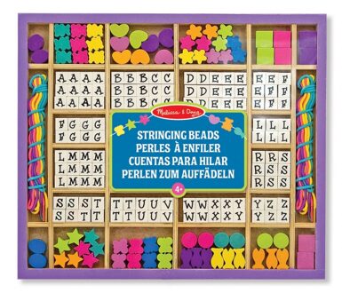 Melissa & Doug Houten kralensetjes Stringing Beads - Kralenbak Multikleur