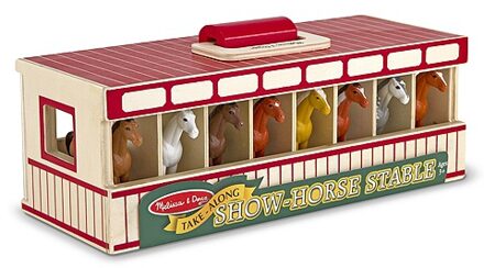 Melissa & Doug Houten Paardenstal Rood