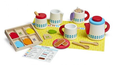 Melissa & Doug Houten Speelgoed Theeset - 22 Onderdelen