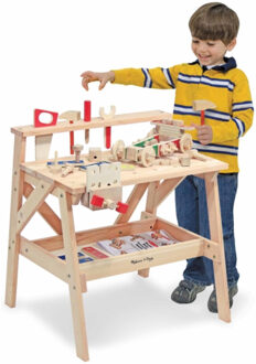 Melissa & Doug Houten speelgoed werkbank met gereedschap 61-delig Multi