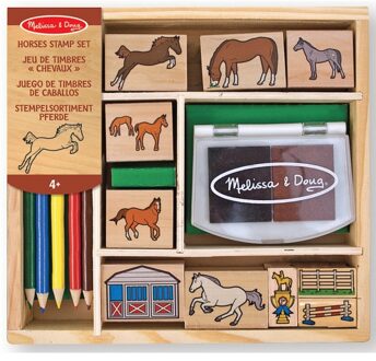 Melissa & Doug Houten stempelsetje paarden - Stempels