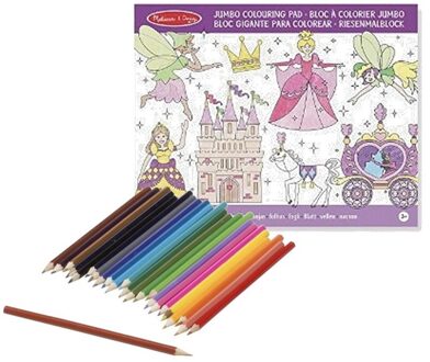 Melissa & Doug Kleurboek set met kleurpotloden met prinsessen - Kleurboeken