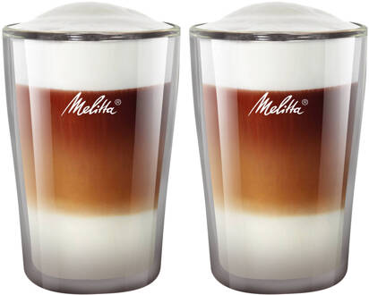 Melitta Latte Macchiatoglas 0,3 L - 2 st. Transparant