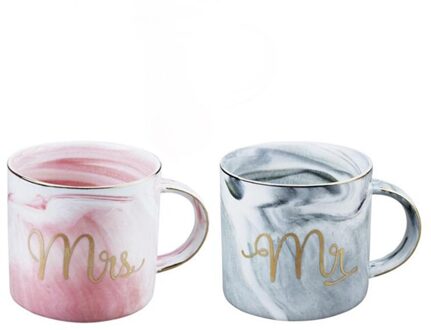 Melk Koffiekopje Marmer Patroon Cup Unieke Stijl Cup Keramische Paar Cup Speciale Paar Cup 400Ml
