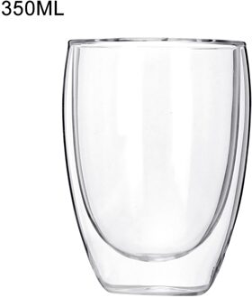 Melk Mok Lichtgewicht Hittebestendige Dubbele Wand Dubbele Laag Glas Mok Thee Koffie Melk Mok 350 ml