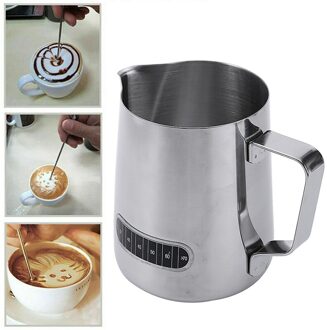 Melk Opschuimen Werper Met Geïntegreerde Thermometer 20Oz/600Ml Rvs Melk Koffie Barista Jug Pitcher Koffie Accessoires