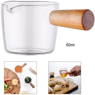 Melk Pot Hittebestendig Soep Saus Pan Met Houten Handvat Keuken 50/100Ml 50ml