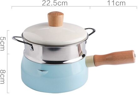 Melk Pot Non-stick Baby Supplyment Soeppan Met Stoomboot Sharp Uitloop 1.4L Porriage Soeppan