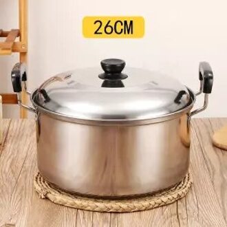 Melk Pot Roestvrij Staal Amerikaanse Soeppan Verdikking Grote Capaciteit Spill-Proof Huishoudelijke Kookpan Kokende Melk Pot Gas fornuis 26cm