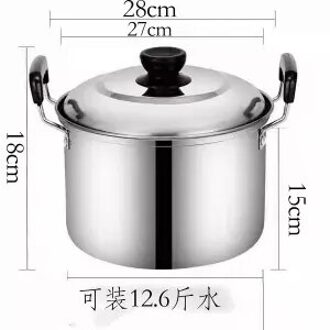 Melk Pot Roestvrij Staal Amerikaanse Soeppan Verdikking Grote Capaciteit Spill-Proof Huishoudelijke Kookpan Kokende Melk Pot Gas fornuis 28cm