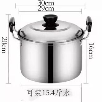 Melk Pot Roestvrij Staal Amerikaanse Soeppan Verdikking Grote Capaciteit Spill-Proof Huishoudelijke Kookpan Kokende Melk Pot Gas fornuis 30cm