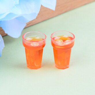 Melk Thee Poppenhuis Decoratie Miniatuur Cup Met Melk Cups Voedsel Drank Speelgoed D 2stk