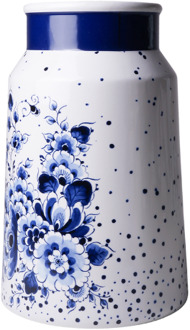 Melkbusvaas Blauwe Stip - Groot DelftsBlauw met wit