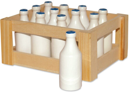 Melkfles set van 12 in kist