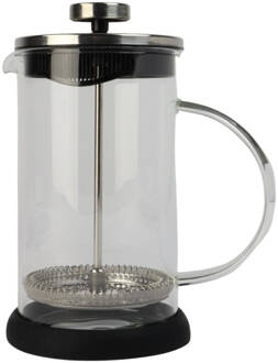 Melkopschuimer Cafetière French Press 600 ml Zwart 10x10x1... Transparant