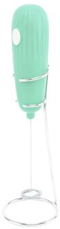 Melkopschuimer Handheld Elektrische Garde Foamer Maker Voor Koffie Latte Chocolade Ei Mixer Met Stand groen