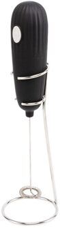 Melkopschuimer Handheld Elektrische Garde Foamer Maker Voor Koffie Latte Chocolade Ei Mixer Met Stand zwart
