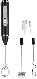 Melkopschuimer Handheld Usb Oplaadbare Lcd Elektrische Verstelbare 3 Snelheden Hand Melkschuim Maker Mini Blender Drink Mixer