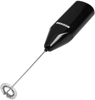 Melkopschuimer - zwart - metaal - op batterijen - 24 x 4 cm