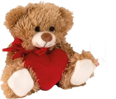 Melodesign Knuffelbeer - bruin - 12 cm - Valentijn - moeder/vaderdag