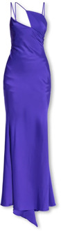 Melva maxi satijnen jurk The Attico , Purple , Dames - 2XS