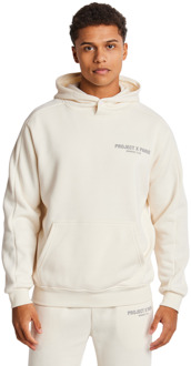 Members Club Hoodies Heren - Wit - Maat S - Katoen Fleece White
