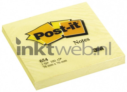 Memoblok 3M Post-it 654 76x76mm geel