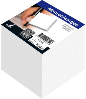 memokubus inhoud Kangaro 9x9x9cm krimp a 700 vel wit