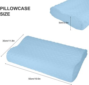 Memory Foam Beddengoed Kussen Vlinder Vormige Ontspannen Nek Bescherming Orthopedische Trage Rebound Cervicale Voor Gezondheidszorg 50X30 Cm Pillowcase blauw