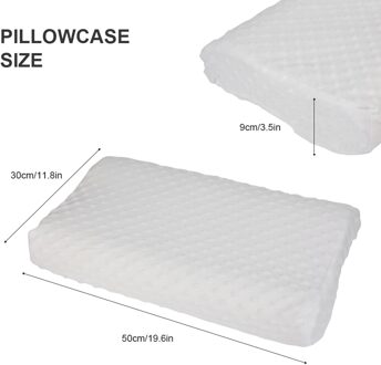 Memory Foam Beddengoed Kussen Vlinder Vormige Ontspannen Nek Bescherming Orthopedische Trage Rebound Cervicale Voor Gezondheidszorg 50X30 Cm Pillowcase wit