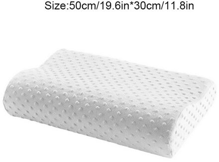 Memory Foam Beddengoed Kussen Vlinder Vormige Ontspannen Nek Bescherming Orthopedische Trage Rebound Cervicale Voor Gezondheidszorg 50X30 Cm wit