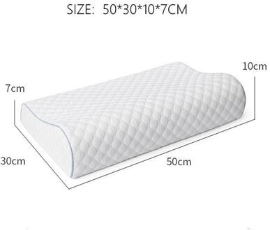 Memory Foam Beddengoed Kussen Voor Nekpijn Slapen Nek Bescherming Trage Rebound Gezondheid Cervicale Nek Met Kussensloop 60*35*11Cm wit Size 1