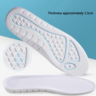 Memory Foam Inlegzolen Voor Vrouwen Mannen Schoenen Inserts Hoge Elastische Schokabsorptie Ademend Sport Binnenzool Met U-Vormige Hak pad Size EU42-43