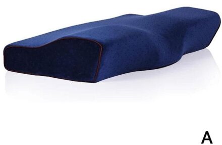 Memory Foam Kussen Nek Massage Ergonomische Curve Cervicale Bed Slapen Nek Kussens Nekkussen Orthopedische Massage Hoofd Cush W0P5 blauw