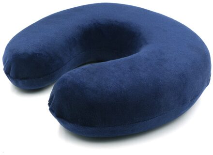 Memory Foam Kussen Orthopedisch Kussen Voor Vliegtuig Nek U-vorm Kussens Comfortabele Kussens Slaap Neksteun Reizen Accessoires marine 28x28x8cm