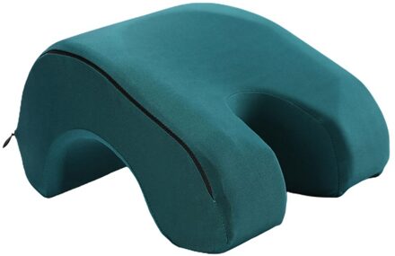 Memory Foam Liggen Kussen Lunchpauze Kussen Kantoor Leisure Dutje Kussen Draagbare Liggen Kussen donker groen
