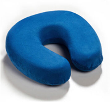 Memory Foam Pillow Nek U-vorm U-vormige Hoofdsteun Auto Flight Travel Soft Nursing Kussen 5 Blauw