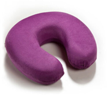 Memory Foam Pillow Nek U-vorm U-vormige Hoofdsteun Auto Flight Travel Soft Nursing Kussen 5 Paars