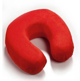 Memory Foam Pillow Nek U-vorm U-vormige Hoofdsteun Auto Flight Travel Soft Nursing Kussen 5 Rood