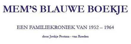 Mems blauwe boekje - Boek Joukje Postma - van Roeden (908196660X)